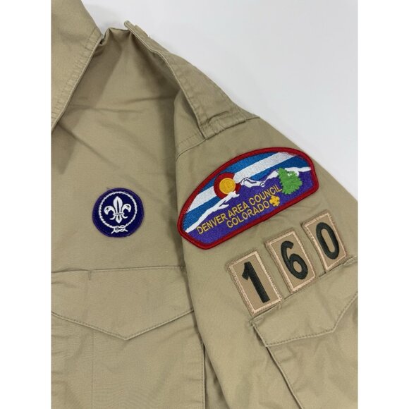 Boy Scouts Of America Mens Adult Size Large Official Uniform Shirt Extra Patches - Picture 4 of 16